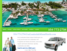 Tablet Screenshot of fortlauderdalemiamishuttle.com